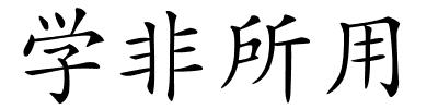 学非所用的解释