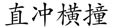 直冲横撞的解释