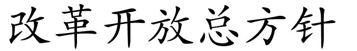 改革开放总方针的解释