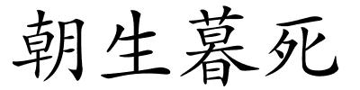 朝生暮死的解释