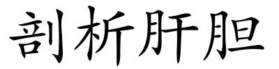 剖析肝胆的解释