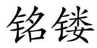 铭镂的解释