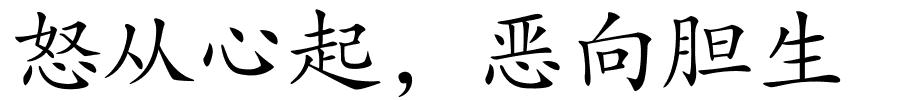 怒从心起，恶向胆生的解释