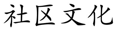 社区文化的解释