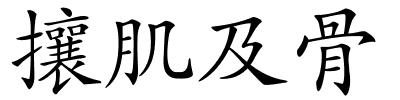 攘肌及骨的解释