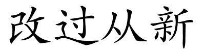 改过从新的解释