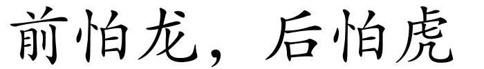 前怕龙，后怕虎的解释