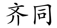 齐同的解释