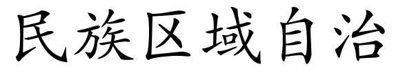 民族区域自治的解释