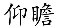 仰瞻的解释