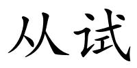 从试的解释