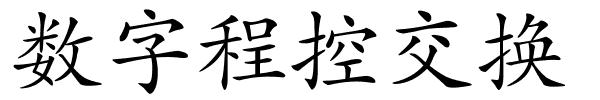 数字程控交换的解释