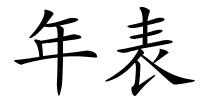 年表的解释