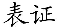 表证的解释