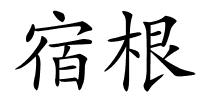 宿根的解释