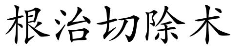 根治切除术的解释