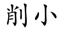 削小的解释