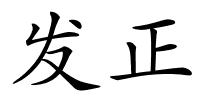 发正的解释