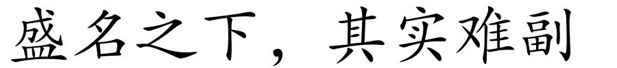 盛名之下，其实难副的解释