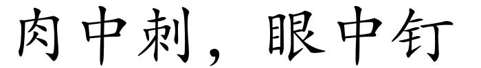 肉中刺，眼中钉的解释