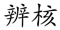 辨核的解释