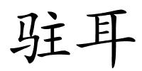 驻耳的解释