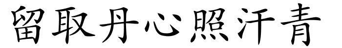 留取丹心照汗青的解释