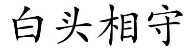 白头相守的解释