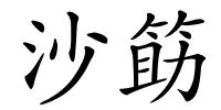 沙筯的解释