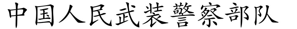 中国人民武装警察部队的解释