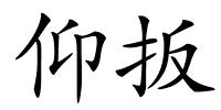 仰扳的解释