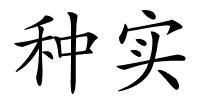 种实的解释