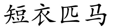 短衣匹马的解释