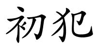 初犯的解释