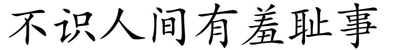 不识人间有羞耻事的解释