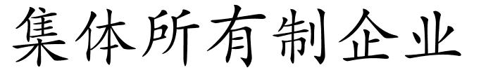 集体所有制企业的解释