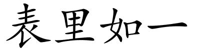 表里如一的解释