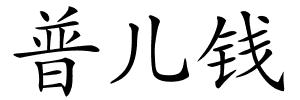 普儿钱的解释