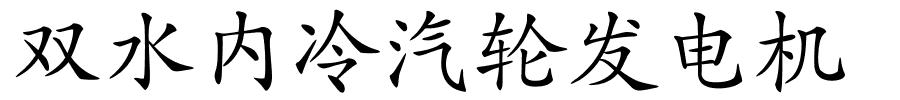 双水内冷汽轮发电机的解释