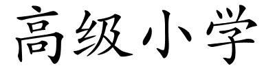 高级小学的解释