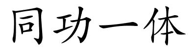 同功一体的解释