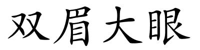 双眉大眼的解释