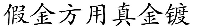 假金方用真金镀的解释