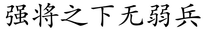 强将之下无弱兵的解释