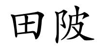 田陂的解释