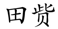 田赀的解释