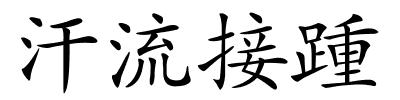 汗流接踵的解释