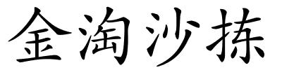 金淘沙拣的解释