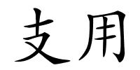 支用的解释