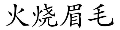 火烧眉毛的解释